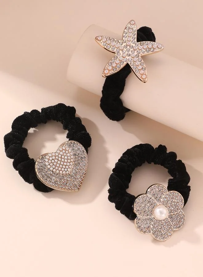 تايك تو Set of 3 - Embellished Hair Ties