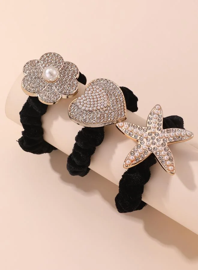 تايك تو Set of 3 - Embellished Hair Ties