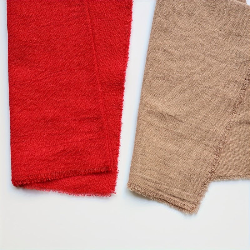 10 Cotton Cloth Napkins Red 30x30cm 11.8x11.8 Inches With Fuzzy Edges Perfect For Dinner Placemats Table Decor Kitchen Use Tea Towels Food Photography Props Birthday Celebrations - Image 5