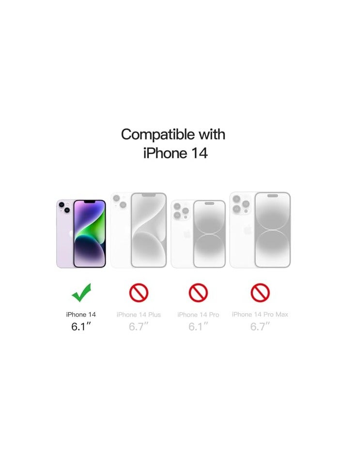 جي تيك حافظة JETech لامعة لهاتف iPhone 14 مقاس 6.1 بوصة، غطاء ممتص للصدمات مضاد للصدمات، لطيف لامع للنساء والفتيات (شفاف) - Image 2