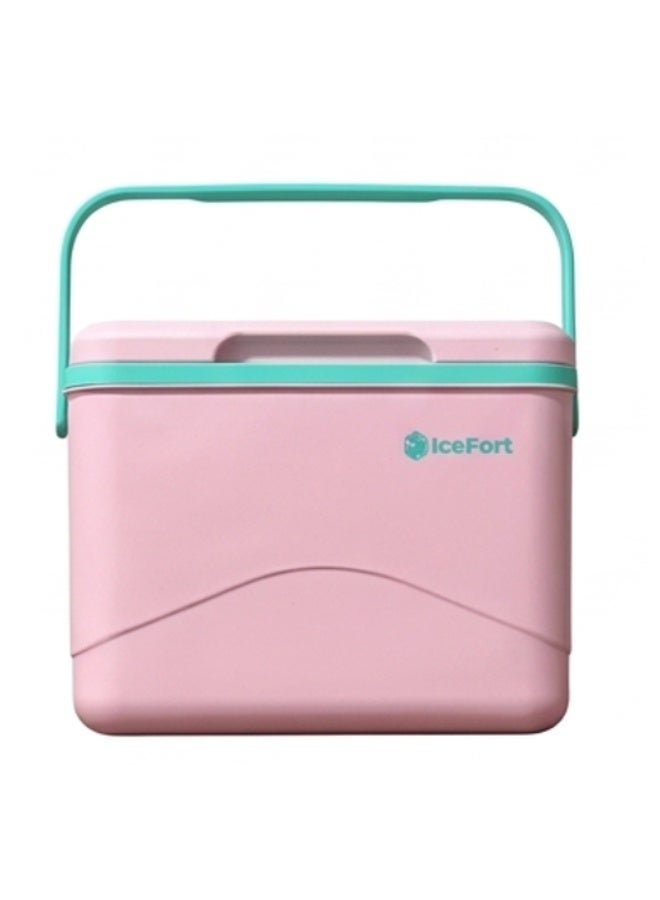 Zinnia FLX Pink Turquoise Cooler Box 5L with 1 Liquid Ice Pack - Image 1