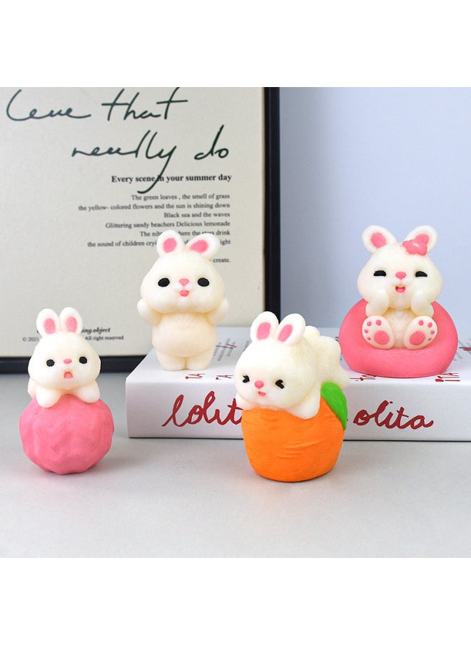 Generic Cute Rabbit Series Silicone Mold DIY Candle Aromatherapy Mold Gypsum Stones Ornaments-Specifications:GL479-2-Color:White  - Image 5