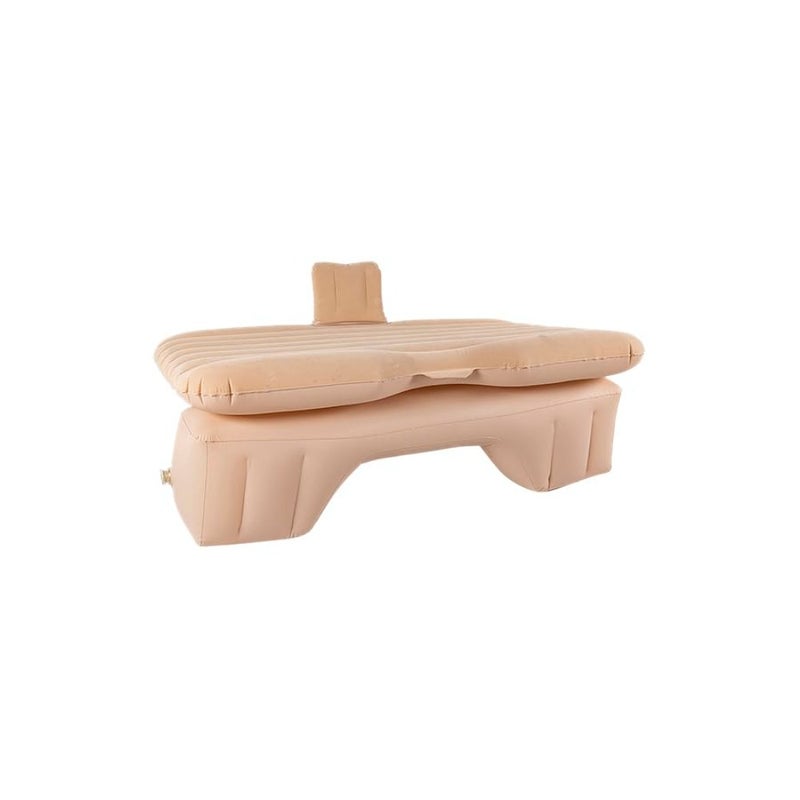 3 Piece Air Mattress Car Inflatable Bed Beige - Image 2