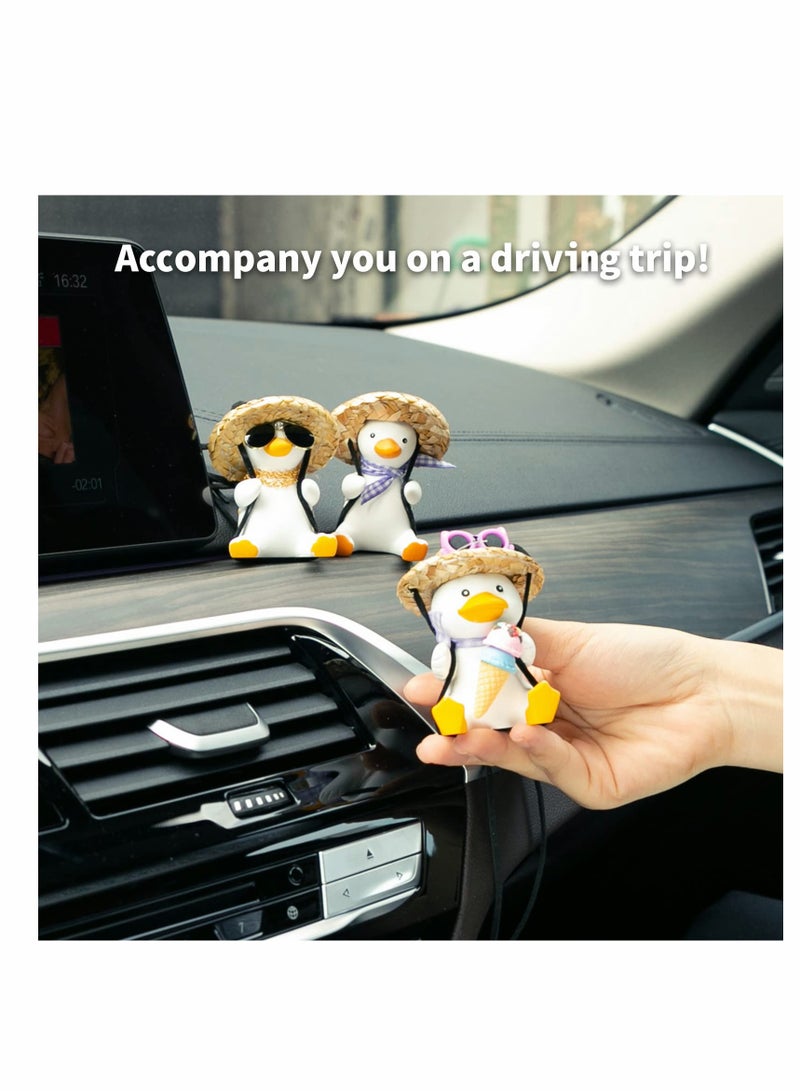 Excefore Cute Swing Duck Car Pendant Interior Rearview Mirrors Charms Ornament Room Decor for Home Indoor - Image 4