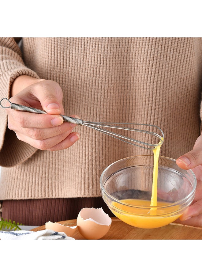 Generic Stainless Steel 430 Mini Manual Egg Beater Spring Handle Small Egg Beater Cream Beater-Color:5.5inch/13.5cm  - Image 4