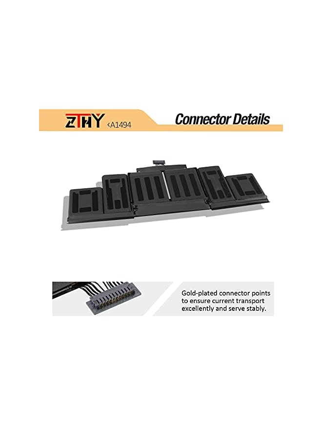 ZTHY A1494 Laptop Battery For 15" Retina A1398 (Only Fit Late 2013 & Mid 2014) Emc 2674 Emc 2876 Emc 2745 Emc 2881 Me293 Me294 - Image 3