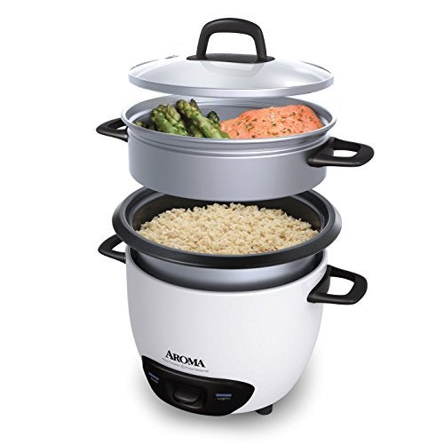 Aroma Housewares 14-Cup (Cooked) (7-Cup UNCOOKED) Pot Style Rice Cooker and Food Steamer (ARC-747-1NG),White - Image 2