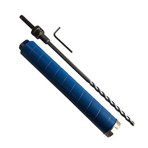 EDiamondTools 1-1/2" Diamond Dry Core Bit for Brick and Block with SDS Plus Pilot Bit Adapter, 9.5" Drilling Depth - Image 1