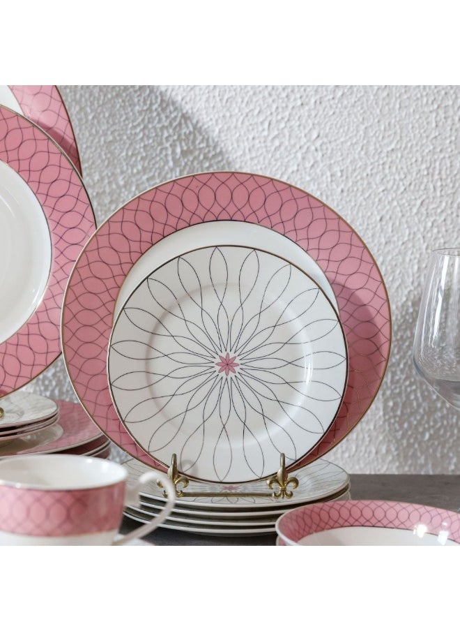 DANUBE HOME - Eleganza 44-Piece New Bone China Dinner Set Serves 8 Elegant And Durable Perfect For Formal Dining Special Occasions Or Everyday Use Includes Plates Cups And Saucers - Image 1