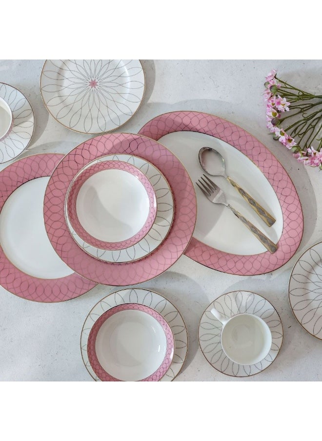 DANUBE HOME - Eleganza 44-Piece New Bone China Dinner Set Serves 8 Elegant And Durable Perfect For Formal Dining Special Occasions Or Everyday Use Includes Plates Cups And Saucers - Image 1