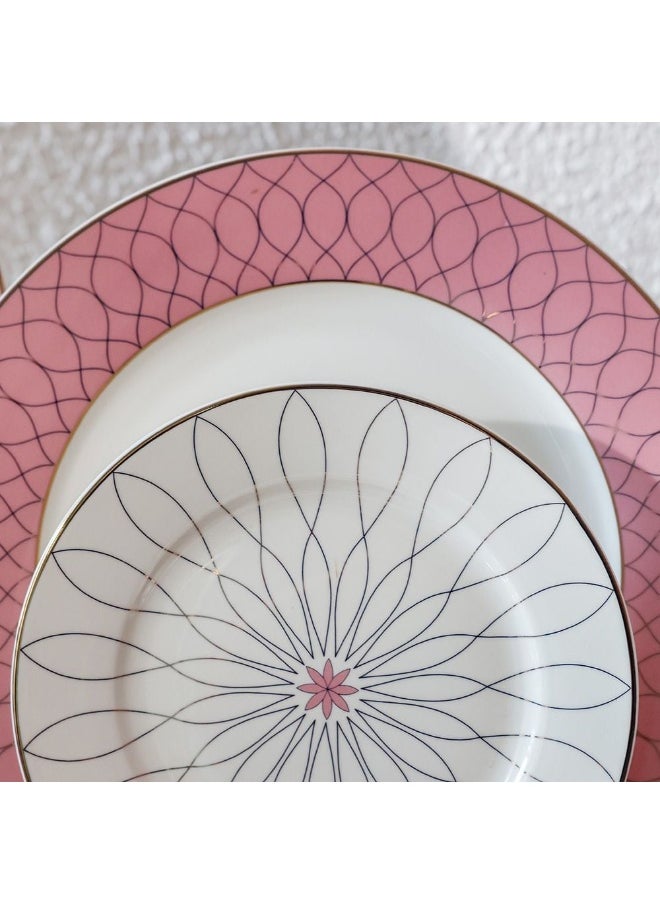 DANUBE HOME - Eleganza 44-Piece New Bone China Dinner Set Serves 8 Elegant And Durable Perfect For Formal Dining Special Occasions Or Everyday Use Includes Plates Cups And Saucers - Image 1