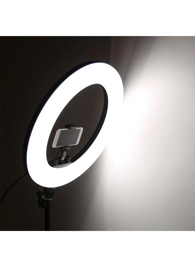 MOG - Mog Ring Light With Photography tripod Stand And Remote Control for tiktok snapchat youtube online streaming 22-inch Big light LJJ-22 with Remote Black - Image 1