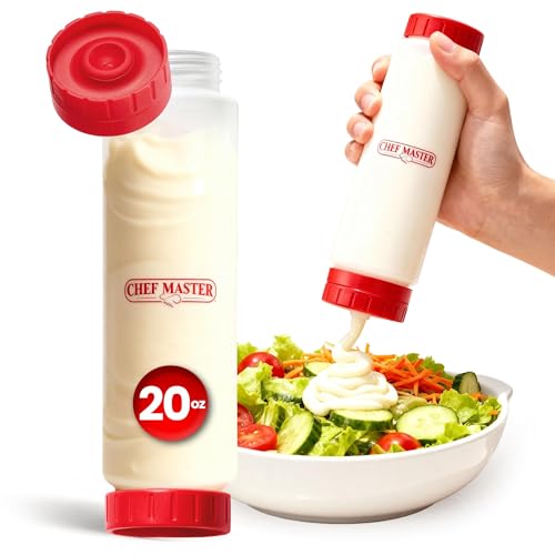 Chef-Master Chef Master Squeeze Bottle for Sauces 20oz Inverted FIFO Refillable Bottle Condiment Squeeze Container for Liquids Sauce Batter Dressing Made for Restaurants Diners Food Trucks 90291 - Image 1
