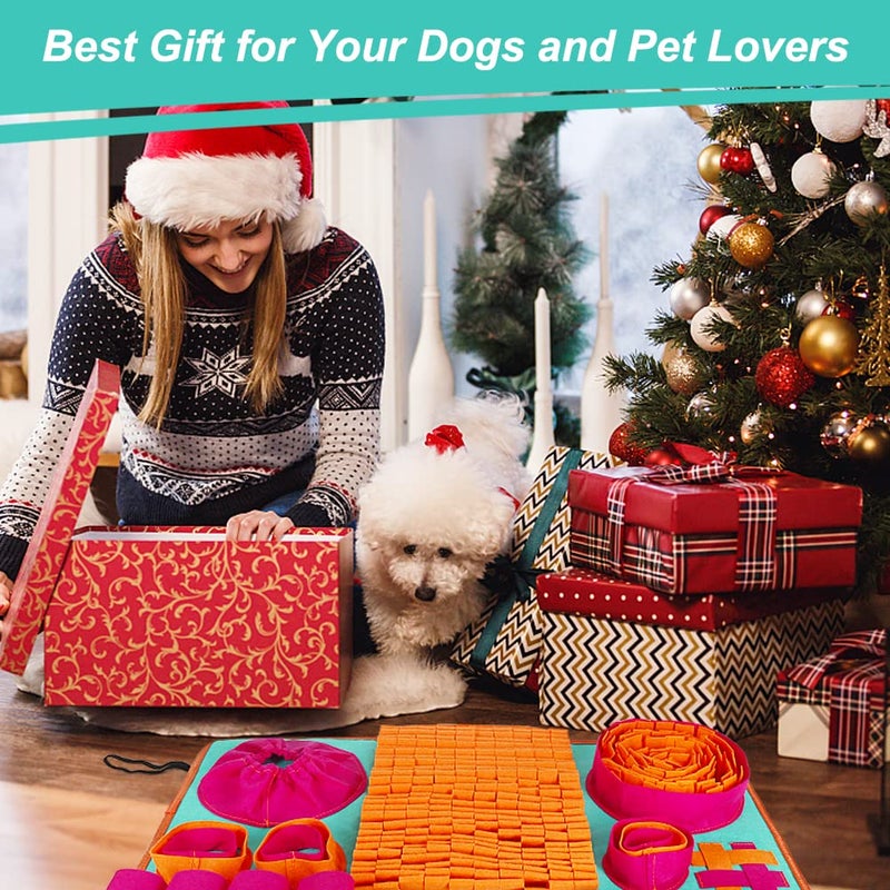 Vivifying Snuffle Mat for Dogs, Interactive Dog Enrichment Toys for Small Dogs and Cats Slow Eating and Keep Busy, Sniff Mat for Boredom and Mental Stimulation - Image 2