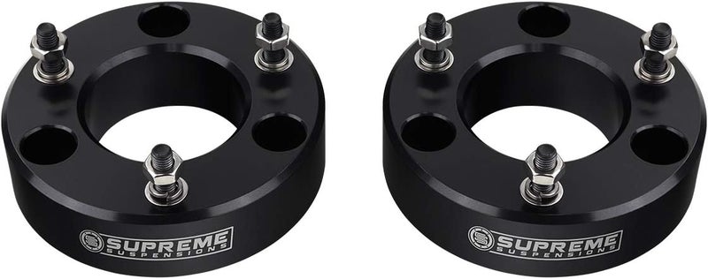 Supreme Suspensions 3" Front Leveling Kit for 2007-2023 Chevy Silverado 1500 & GMC Sierra 1500 - T6 Billet Aluminum Strut Spacers Lift Kit (Black) - Image 1