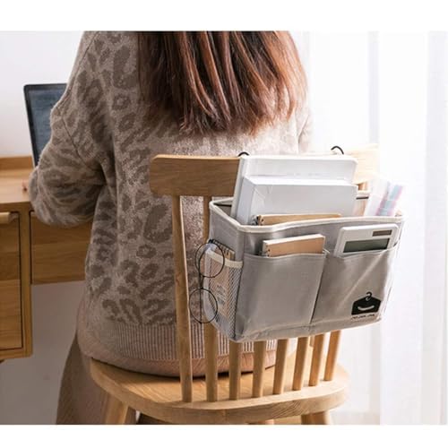 ZEXREL® Linen Bedroom Accessories Hanging Bedside Caddy, Bedroom Organiser Dorm Bed Hanging Basket Hostel Essentials, Bed Side Clothing Storage Organiser Multi Cloth (Hanging Basket Bedside Caddy) - Image 4