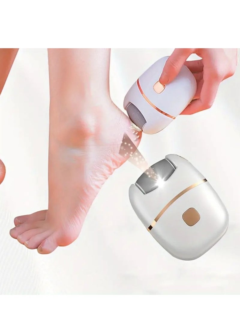 NIBEMINENT 1pc Electric Foot Grinder, Rechargeable Thick Leather Polishing Foot Grinder, Foot Grinder, 2 Grinding Heads With Different Thicknesses  - Image 1