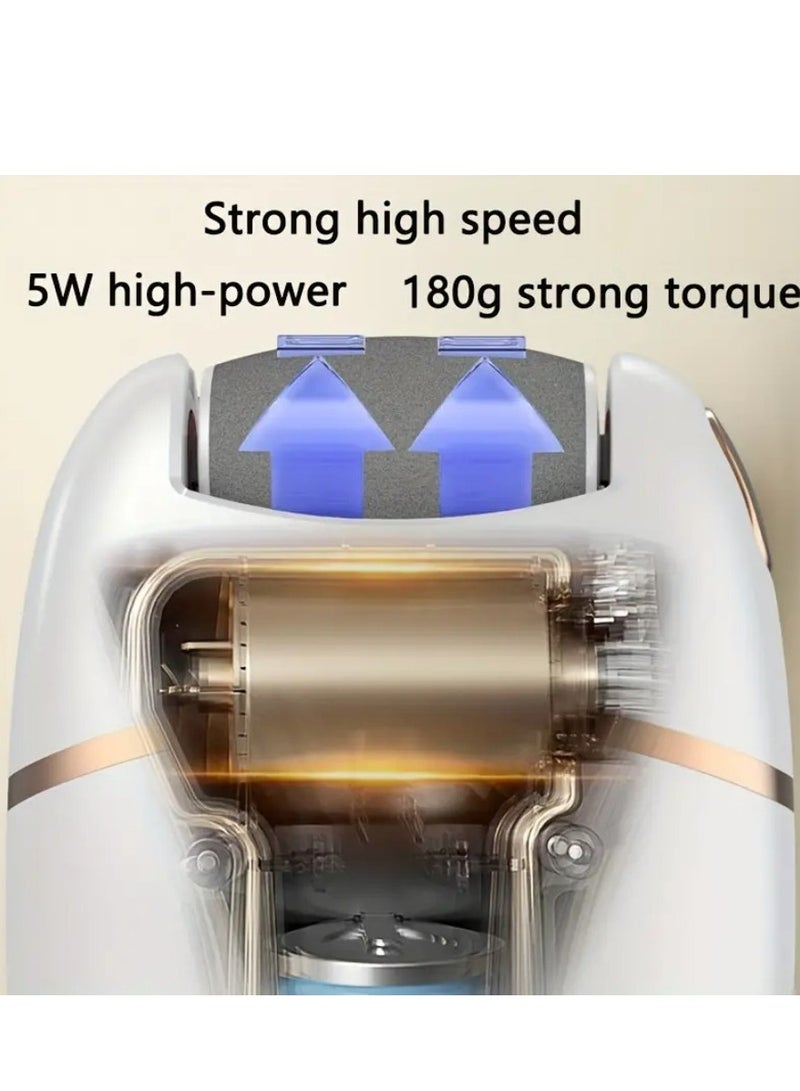 NIBEMINENT 1pc Electric Foot Grinder, Rechargeable Thick Leather Polishing Foot Grinder, Foot Grinder, 2 Grinding Heads With Different Thicknesses  - Image 3