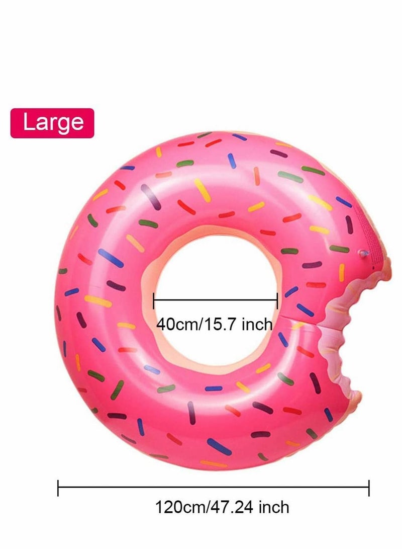واي آند دي Giant Strawberry Donut Inflatable Swim Ring, Large Summer Pool Beach Toy, Swimming Tube Float for Adults - Image 5