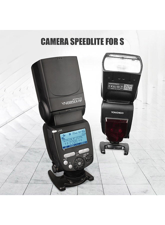 YONGNUO YN685EX-RF On-camera Flash Light Master Slave Speedlite GN60 TTL 1/8000s HSS 2s Recycle Time with 2.4G Wireless Trigger System Replacement for Sony A7 Series A6600 A6500 A6400 A99 A77