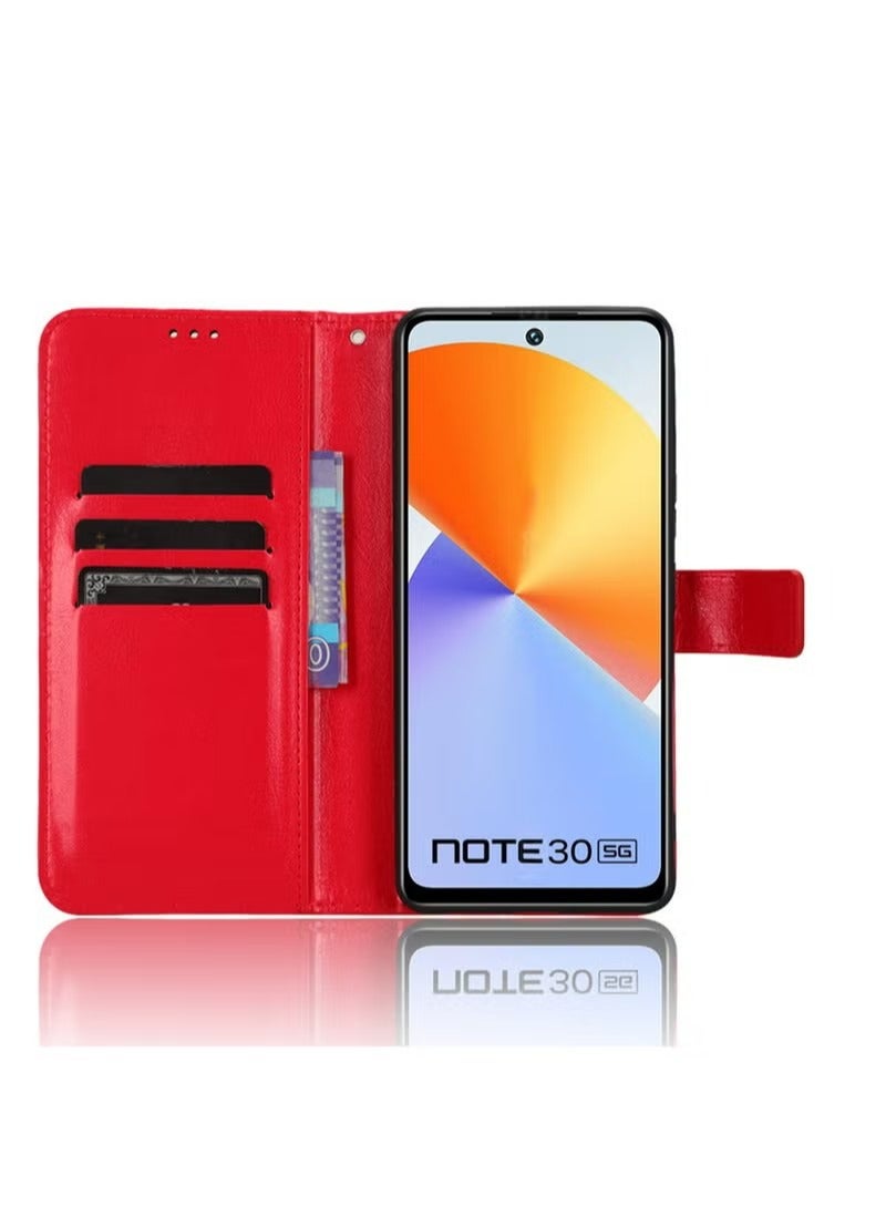 X-level Infinix Note 30 5G/X6711 Case Cover with Full Body Camera Len Protector PU Leather Wallet Card Holder Shockproof Protective Back Cover with Release Hand Phone Holder Daily Video Kickstand  - Image 5