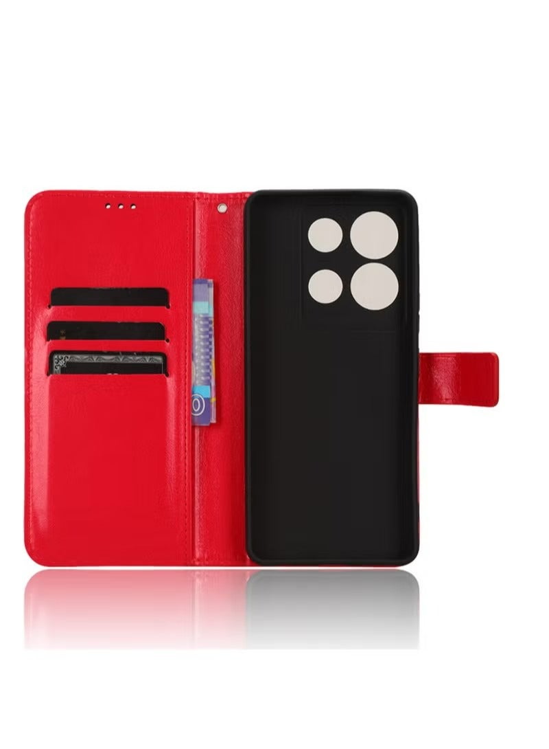 X-level Infinix Note 30 5G/X6711 Case Cover with Full Body Camera Len Protector PU Leather Wallet Card Holder Shockproof Protective Back Cover with Release Hand Phone Holder Daily Video Kickstand  - Image 4