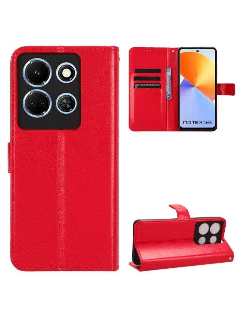 X-level Infinix Note 30 5G/X6711 Case Cover with Full Body Camera Len Protector PU Leather Wallet Card Holder Shockproof Protective Back Cover with Release Hand Phone Holder Daily Video Kickstand  - Image 2