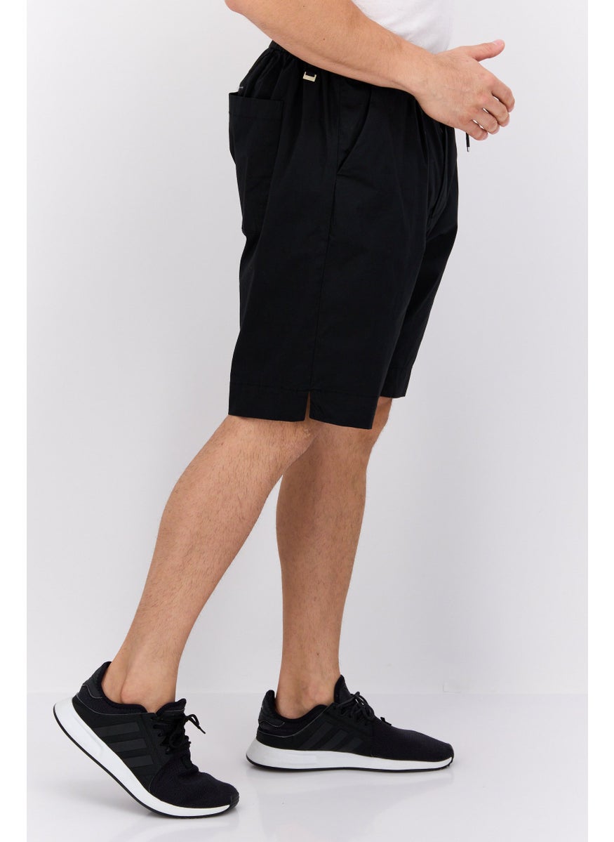 Sorbino Men Drawstring Solid Basic Short, Black  - Image 3