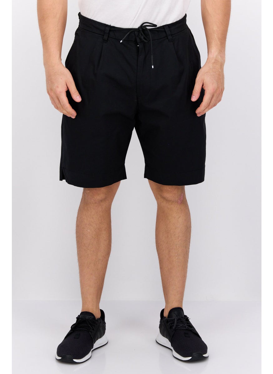 Sorbino Men Drawstring Solid Basic Short, Black  - Image 1