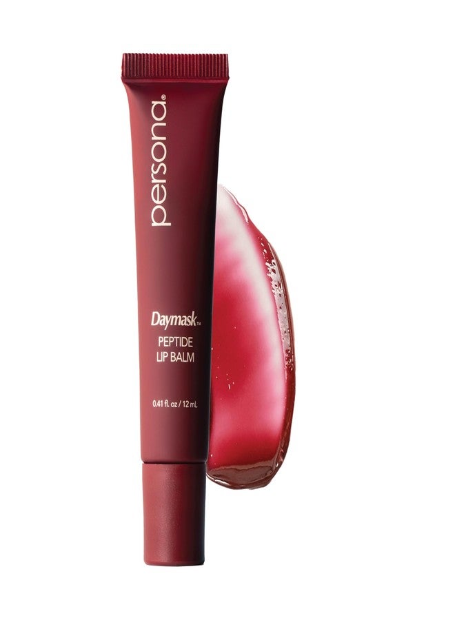 PERSONA Pomegranate Daymask Peptide Lip Balm | Rich, Glossy Hydration | With Oat Kernel Oil, Squalane & Peptide Complex | Vegan, Fragrance-Free, Sensitive-Lip Safe (0.3 oz) | Made in USA - Image 1