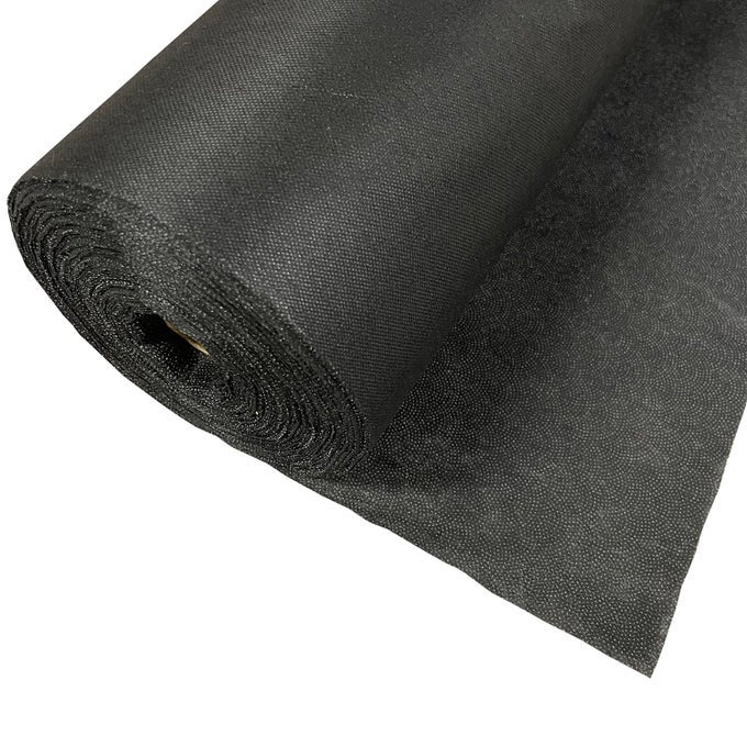 BLACK IRON ON INTERFACING FOR SEWINGSINGLESIDED ADHESIVE LINING LIGHTWEIGHT FUSIBLE INTERFACING 100CM WIDE BLACK 30G 2 METROS