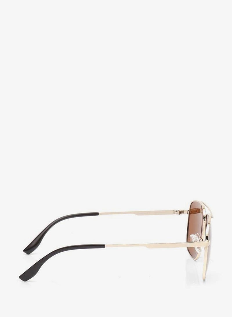 fastrack Polarized Sunglasses Gold Frame Orange Mirror Lens 58mm  - M8036OR2PV - Image 3
