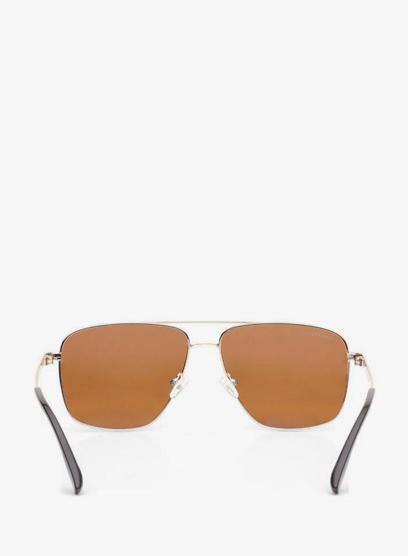 fastrack Polarized Sunglasses Gold Frame Orange Mirror Lens 58mm  - M8036OR2PV - Image 4