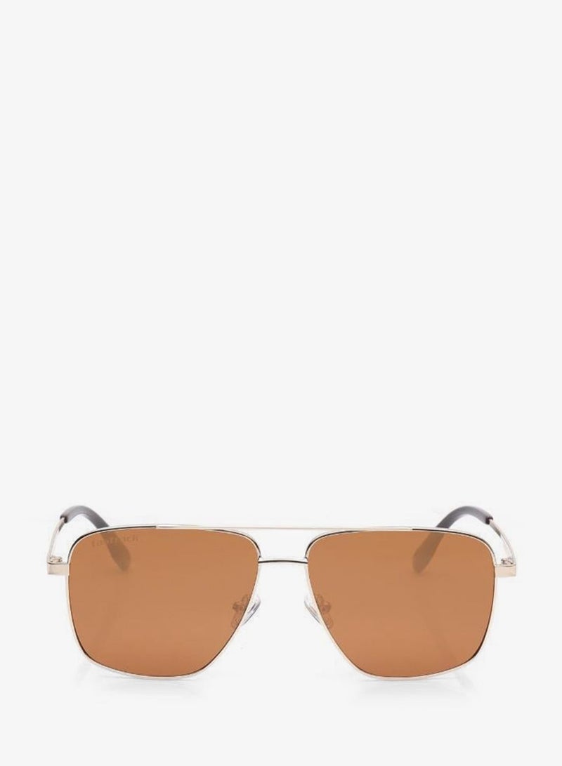 fastrack Polarized Sunglasses Gold Frame Orange Mirror Lens 58mm  - M8036OR2PV - Image 2