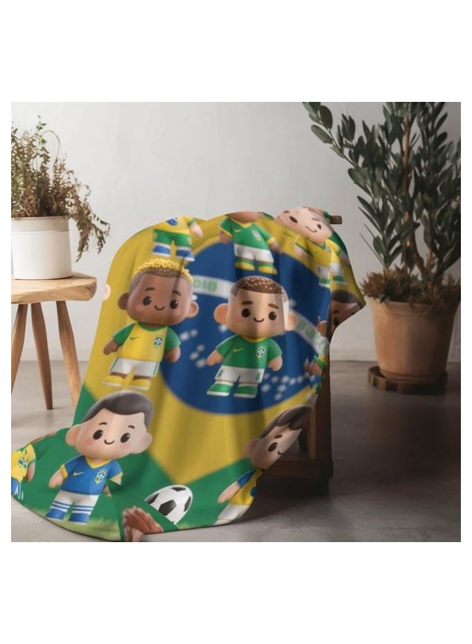 عام بطانية رقيقة من الفانيلا الكرتونية للأطفال أو الطلاب (دافئة ومريحة ومناسبة للنوم والألعاب) 100 سم * 150 سم - Image 4