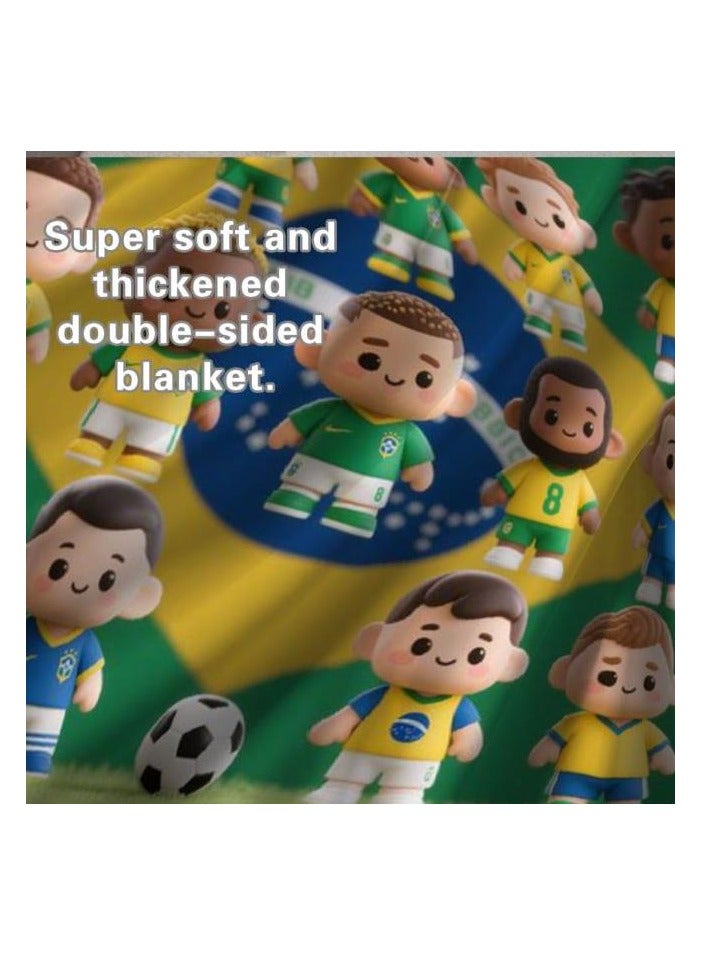 عام بطانية رقيقة من الفانيلا الكرتونية للأطفال أو الطلاب (دافئة ومريحة ومناسبة للنوم والألعاب) 100 سم * 150 سم - Image 5