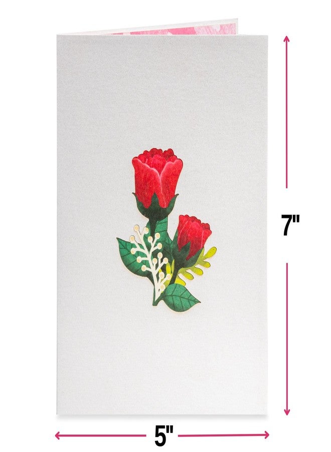 Paper Love 3D Lovely Roses Pop Up Mother's Day Card, Gift for Mother's Day, Valentine's Day, Birthday, Anniversary, Thank You, Get Well, All Occasion - 5" x 7" Cover - Includes Envelope and Note Tag - Image 5