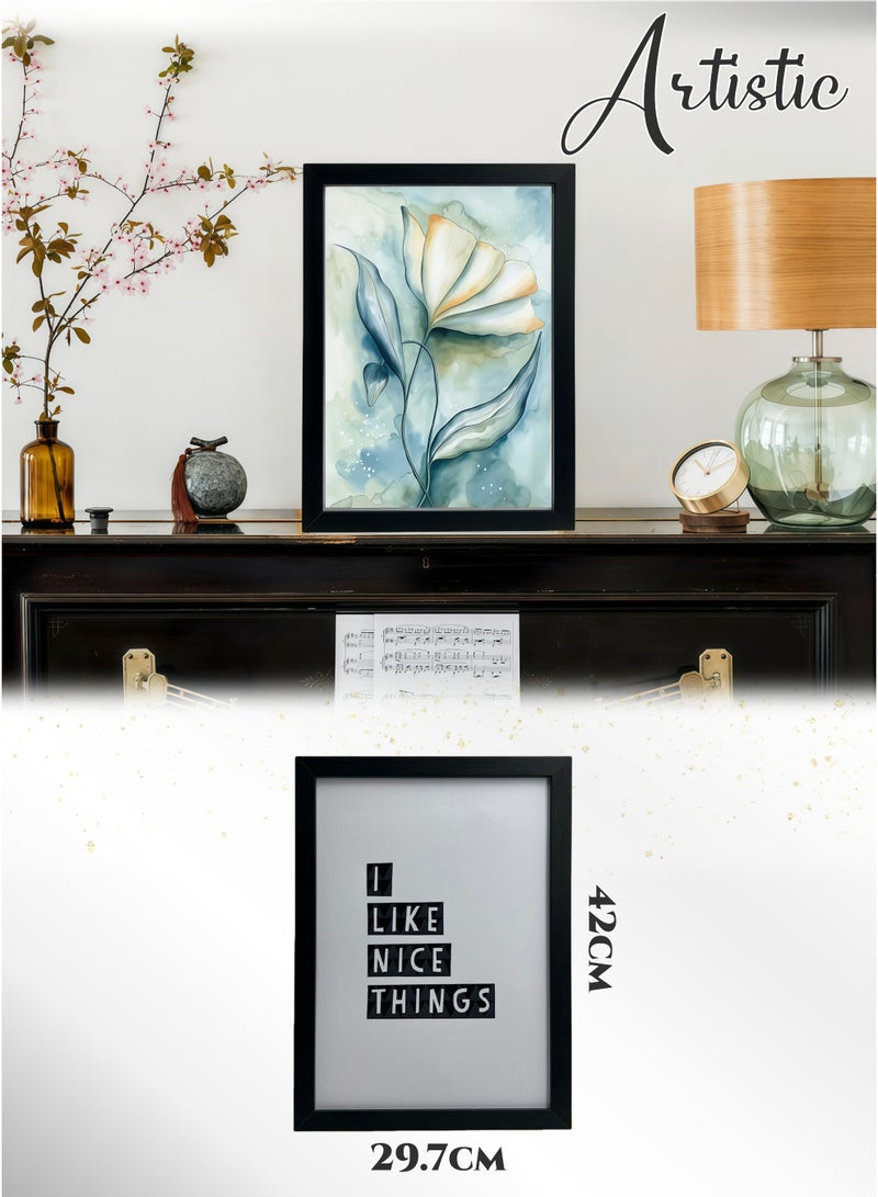 A3 Metal Photo Frames ,Wall Picture Frame, Wall Hanging Photo Frame,Wall Art Display for Home Decor,for Family, Kids, Anniversary & Ramadan Gift,Office,Easy No-Tools Installation, Durable Versatile Display Frames,Black,42 X 29.7cm - Image 2