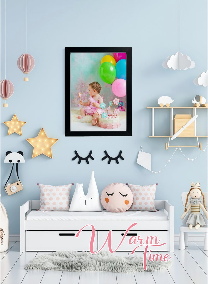 A3 Metal Photo Frames ,Wall Picture Frame, Wall Hanging Photo Frame,Wall Art Display for Home Decor,for Family, Kids, Anniversary & Ramadan Gift,Office,Easy No-Tools Installation, Durable Versatile Display Frames,Black,42 X 29.7cm - Image 3