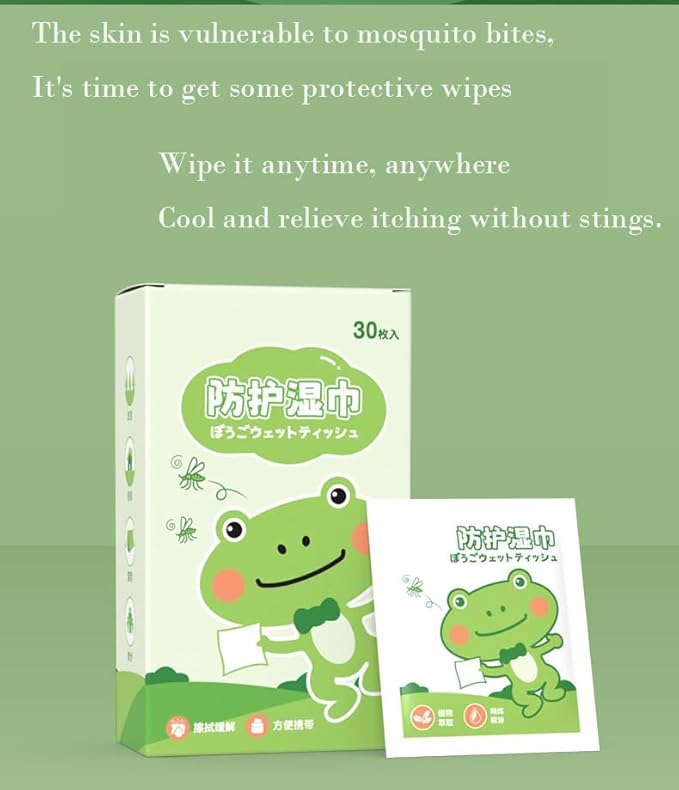 SOLARAE Mosquito Repellent Wipes, Natural Mosquito Bug Repellent Wipes With Botanical Extracts, Long lasting, Free Travel A box of 30 tablets Individually Wrapped Wipes - Image 5