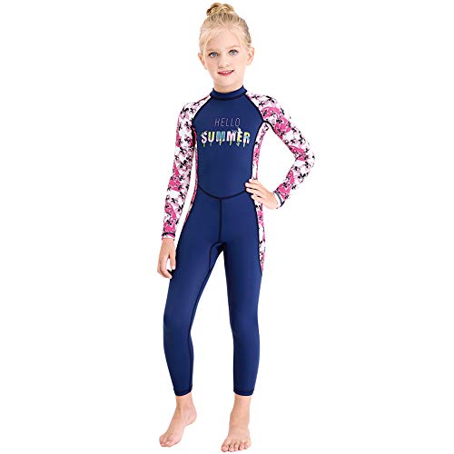 Skyone Full Body Kids Swimsuit One Piece Rash Guard Long Sleeve Wetsuit Skin for Girls Boys - Image 5