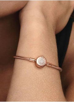 Pandora Violet Pandora Moments Sparkling Crown O Snake Chain Bracelet  - Image 3