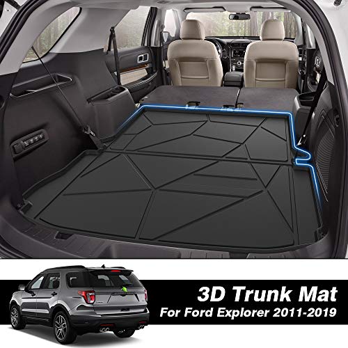 KUST Cargo Mat for 2011-2019 Ford Explorer Cargo Liner All Weather Trunk Floor Mat Black TPO Non-Slip - Image 2