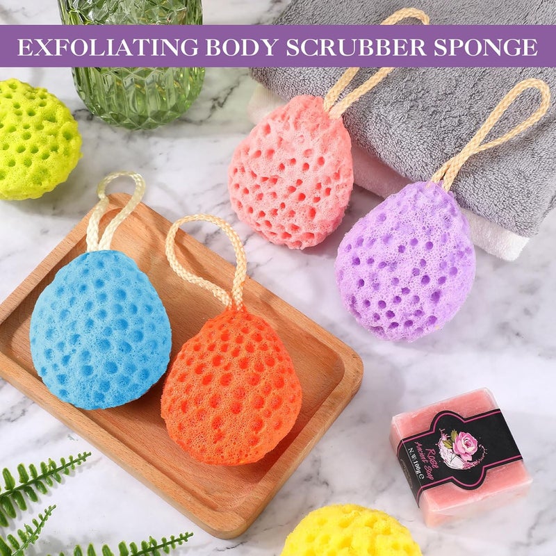 FoldTier 36 Pcs Bath Sponge Deep Cleansing Body Loofah Gentle and Deep Exfoliating Body Scrubber Bath Accessories Men Women Baby Sponge for Bathing Shower Multicolor - Image 5