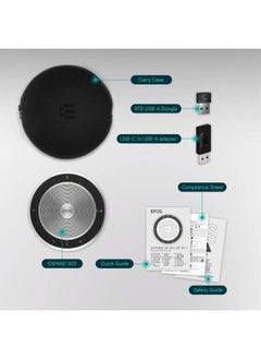 EPOS Expand SP 30T (1000225) Portable Bluetooth Speakerphone - Instant Conferencing Anywhere - Sound-Enhanced - PC, Mobile Phone & Softphone Connection  - Image 5