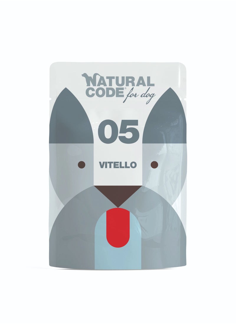 NATURAL CODE 05 VEAL For Dogs Natural Wet Food (Pouch 100G) 