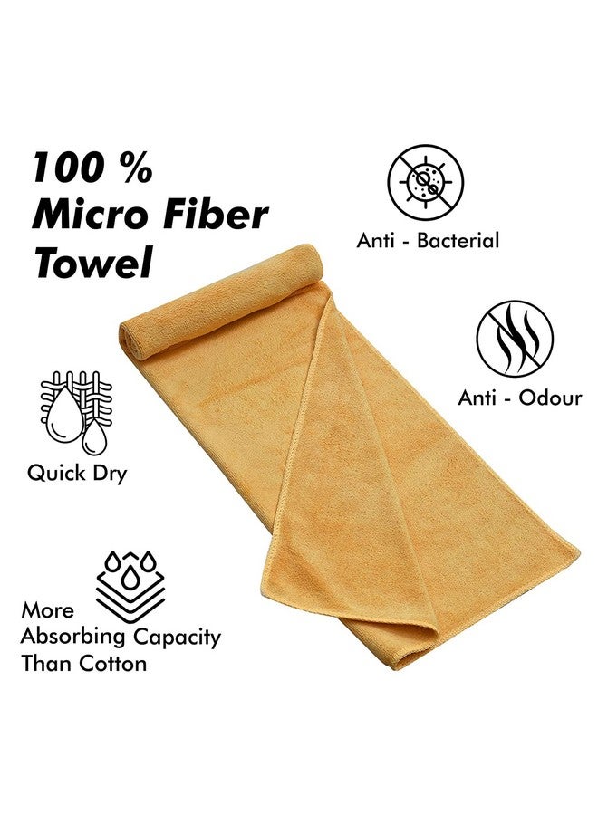 ينسج الأصفر مناشف يد من الألياف الدقيقة فائقة النعومة من Yellow Weaves، مناشف للصالة الرياضية والتمارين الرياضية، 400 جرام لكل متر مربع، مجموعة من 3 قطع، متعددة الألوان - Image 2