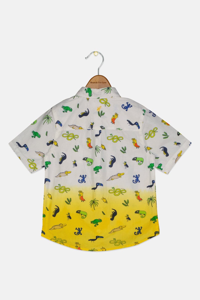 Hamleys Toddlers Boy Short Sleeve Graphic Print Casual Shirt, Multicolor - Image 3
