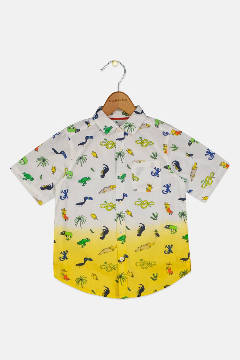 Hamleys Toddlers Boy Short Sleeve Graphic Print Casual Shirt, Multicolor - Image 2