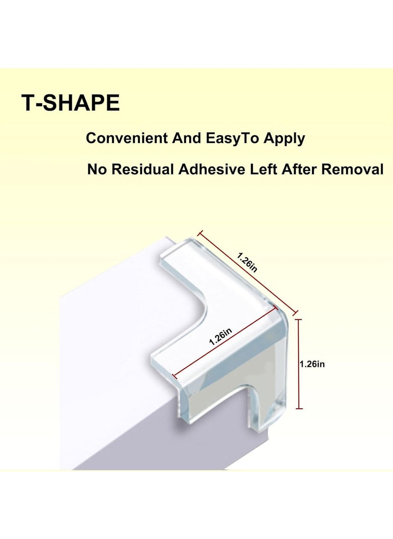 Toko Corner Guards (12 Pack) | T Shape | Clear Protectors | High Resistant Adhesive Gel Best Baby Proof Stop Child Head Injuries Tables, Furniture & Sharp Corners Proofing  - Image 2